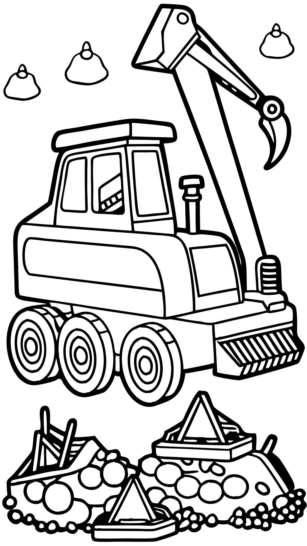 construction equipment coloring pages